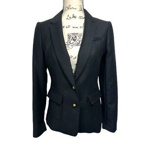 Banana Republic Black Wool Herringbone Elbow Patches Preppy Tailored H Jacket 2